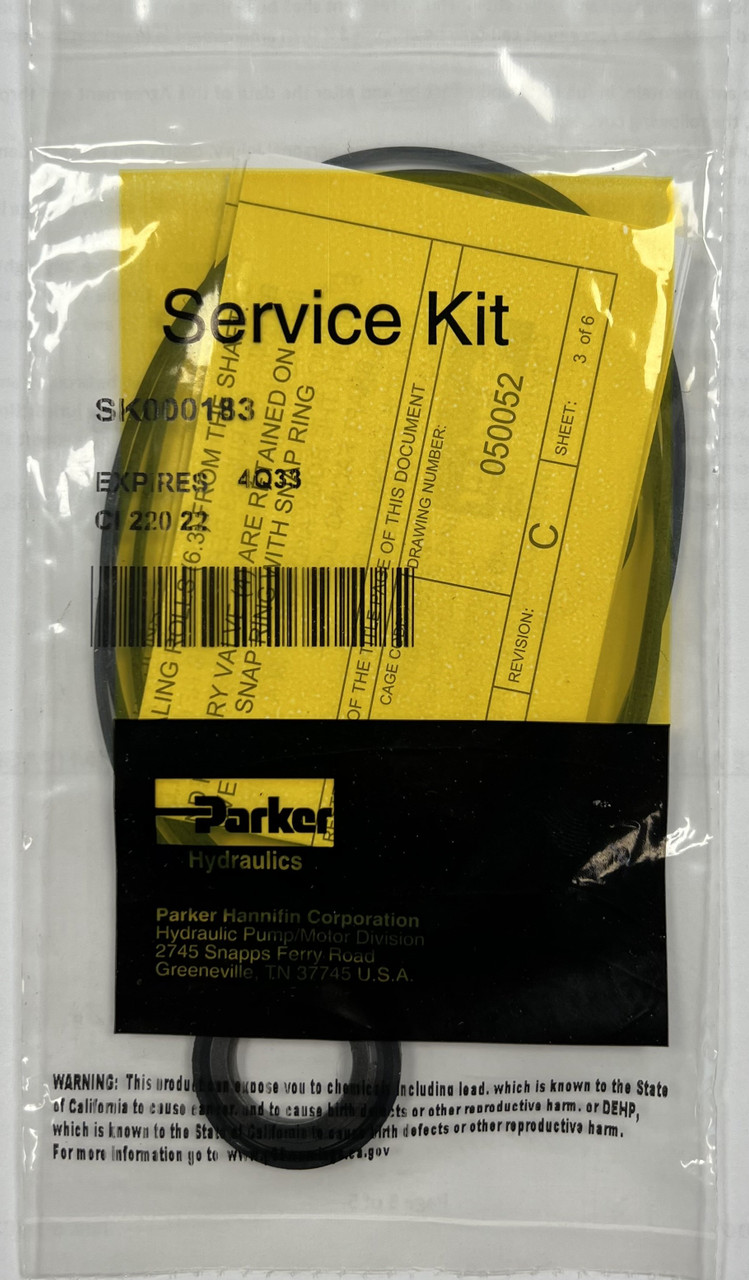 ありがとうございます Genuine Parker Seal Kit SK000183 Fits 110A Series motor| Hydra