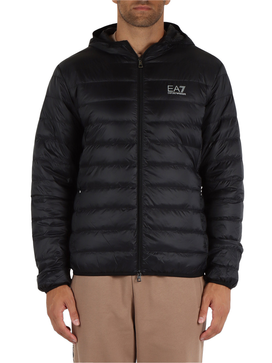 Piumino trapuntato leggero con stampa logo frontale