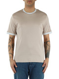 CIPRIA | T-shirt in cotone Giza con inserti a contrasto