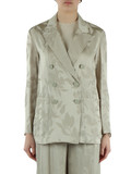 VERDE CHIARO | Giacca in satin di viscosa jacquard