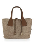 MARRONE | Borsa Bauletto Vis A Vis in tessuto OP