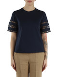 BLU | T-shirt in cotone APE con inserti a contrasto