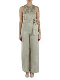 SALVIA | Tuta intera in satin di viscosa jacquard