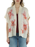 PANNA | Giacca stile kimono stampata in lino