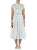 WEISS | Midi-Hemdkleid aus Baumwollpopeline