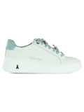 BIANCO | GIRL: Sneakers in pelle con dettagli a contrasto