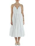 BIANCO | Abito midi in popeline di cotone