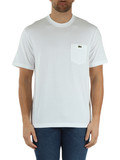 WEISS | Classic Fit Baumwoll-T-Shirt mit Brusttasche