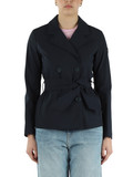 BLU SCURO | Trench corto NEW FUTURITY in tessuto stretch impermeabile