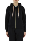 NERO | Felpa con cappuccio e zip in misto modal GIRLY