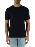 BLU | T-shirt in cotone mercerizzato con motivo decorativo