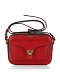 ROSSO | Borsa a tracolla in pelle martellata BEAT Small