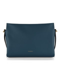 BLAU | BOHEME Medium Schultertasche aus genarbtem Leder