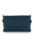 BLAU | BOHEME Small Schultertasche aus genarbtem Leder