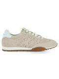BEIGE | GIRL: Sneakers in suede con patch logo laterale