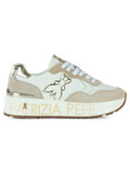 BEIGE | GIRL: Sneakers in pelle e tessuto con para alta