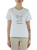 BIANCO/NERO | T-shirt in cotone GOLA con borsa shopper inclusa