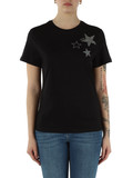 NERO | BETTER: T-shirt in cotone con logo in strass