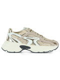 BEIGE | Sneakers DALIA 14 in pelle e pizzo lurex