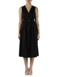 NERO | Abito con cintura in cotone stretch