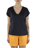 BLU | T-shirt collo a V in lino ARENDAL