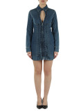 BLAU | LIU JO feat. ELODIE: Kurzes Kleid aus Denim