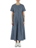 BLU | Abito midi in cotone a righe