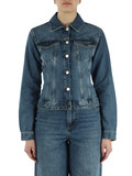 BLAU | LIU JO feat. ELODIE: Jeansjacke mit Schnürungen