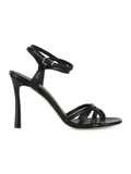 NERO | Sandali in pelle con tacco alto