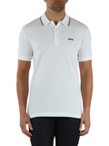 BIANCO | Polo slim fit in cotone piquet stretch