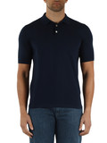 BLU SCURO | Polo regular fit in crepe cotton
