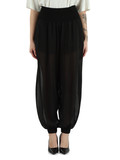 NERO | Pantalone BORE in voile di viscosa e cotone