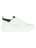 BIANCO | Sneakers slip on WEMBLEY in pelle ed ecopelle
