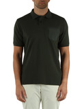 VERDE SCURO | Polo ISACCO in cotone e rayon stretch