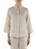 BEIGE | Camicia boxy in lino