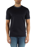 BLU SCURO | T-shirt slim fit in cotone mercerizzato