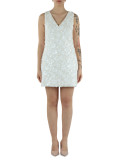 WEISS | Kurzes Kleid mit Perlen und Pailletten