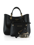 SCHWARZ | MyEA Small Handtasche mit Hammerschlageffekt