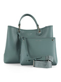 Puderblau | MyEA Large Handtasche mit gehämmerter Optik