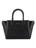 NERO | Borsa a mano con patch logo frontale