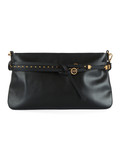 SCHWARZ | Schultertasche aus Leder BELT BAG CLASSIC