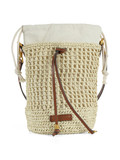 BEIGE | Borsa a secchiello NEFELI in paglia crochet
