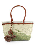 VERDE | Borsa PALOMA Medium in paglia intrecciata