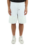 BIANCO | Pantaloncini sportivi in cotone garzato