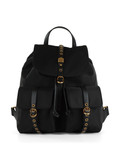 SCHWARZ | CLASSIC Rucksack aus Nylon mit Metalldetails
