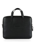 NERO | Borsa a mano briefcase in pelle martellata