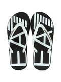 BIANCO/NERO | Infradito Beachwear con scritta logo