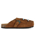 MARRONE | Sabot CARIBE SUEDE con frange