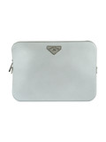 ARGENTO | Borsa a mano FLAT FLOWE 26 effetto saffiano