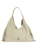 BEIGE | Borsa a spalla in suede REANNA CM FR Small